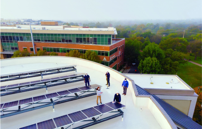 Ascension's solar panels at Dell Children's Medical Center